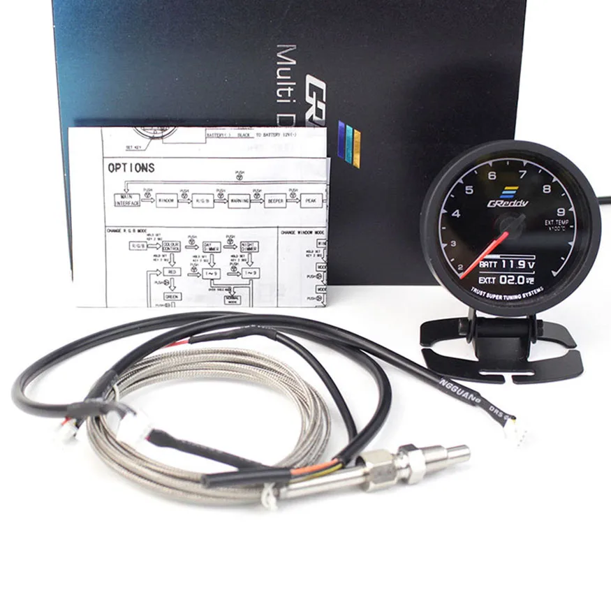 جهاز قياس جريدي 7 ألوان شاشة LCD رقمية ضغط زيت تربو درجة حرارة الماء فولت تفريغ دورة في الدقيقة الجهد وقود الهواء مقياس درجة الحرارة JDM #4