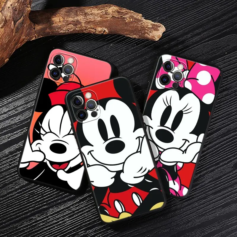 

Minnie Mickey Anime Case For iPhone 17 16 15 14 13 12 11 Pro Max Plus Back Cover For iPhone 17 Pro 17E Air 16e Protect Soft Case