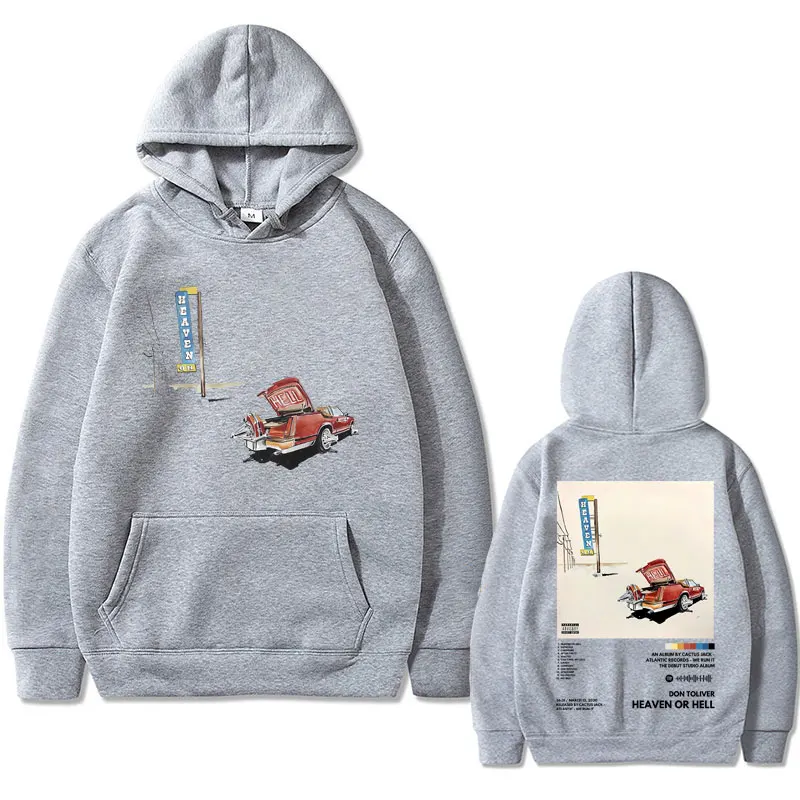 Rapper Don Toliver Heaven or Hell Music Album Graphic Hoodie Men Fashion Hip Hop Oversized Streetwear Unisex Vintage Pullover