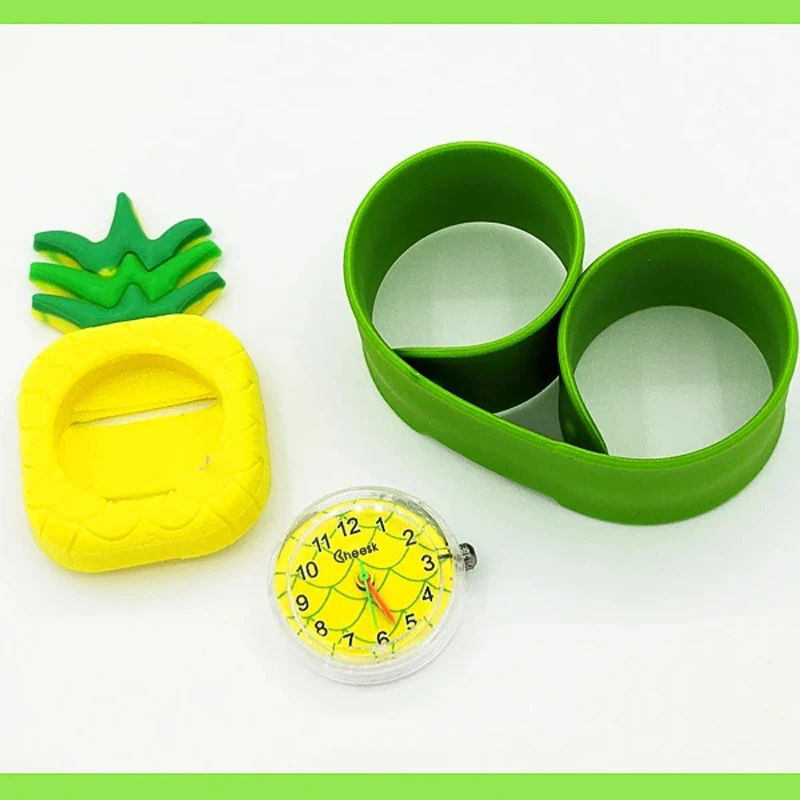 Reloj electrónico Digital para niño y niña, pulsera de frutas de dibujos animados, juguetes de rompecabezas para aprender el tiempo, regalo de cumpleaños