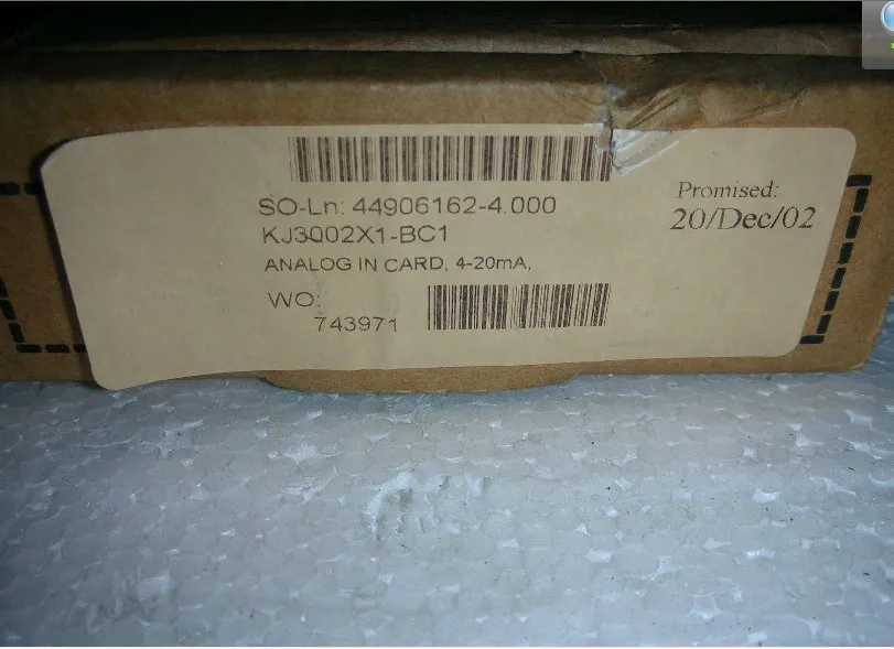 

1 шт. Fisher-Rosemount KJ3002X1-BC1 8CH/4-20 мА