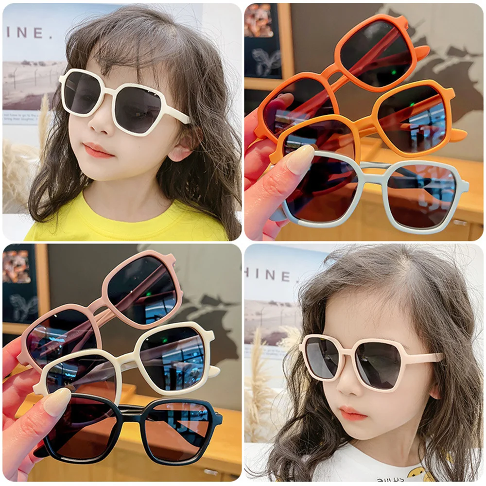 Children's Sunglasses Girls Boys Sunglasses Trendy Cool Girls Baby Fashion Silicone Glasses Sunscreen Protection  UV400 2022