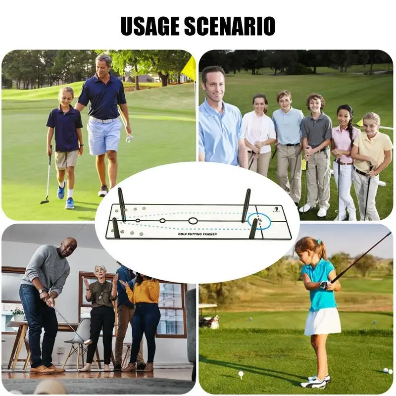 Golf Groove Putting Mirror Foldable Mirror Training Aid For Golf Putting Practice Portable Swing Training Aids Putter Mirror