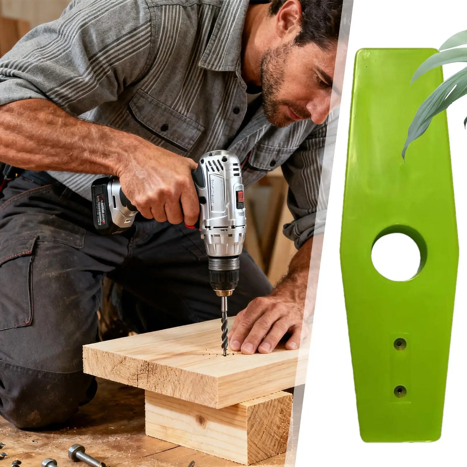 دليل الحفر لثقب الحفر اليدوي أداة محاذاة الحفر أداة تحديد موقع الحفر لتركيب درج الخزانة رف سطح الباب