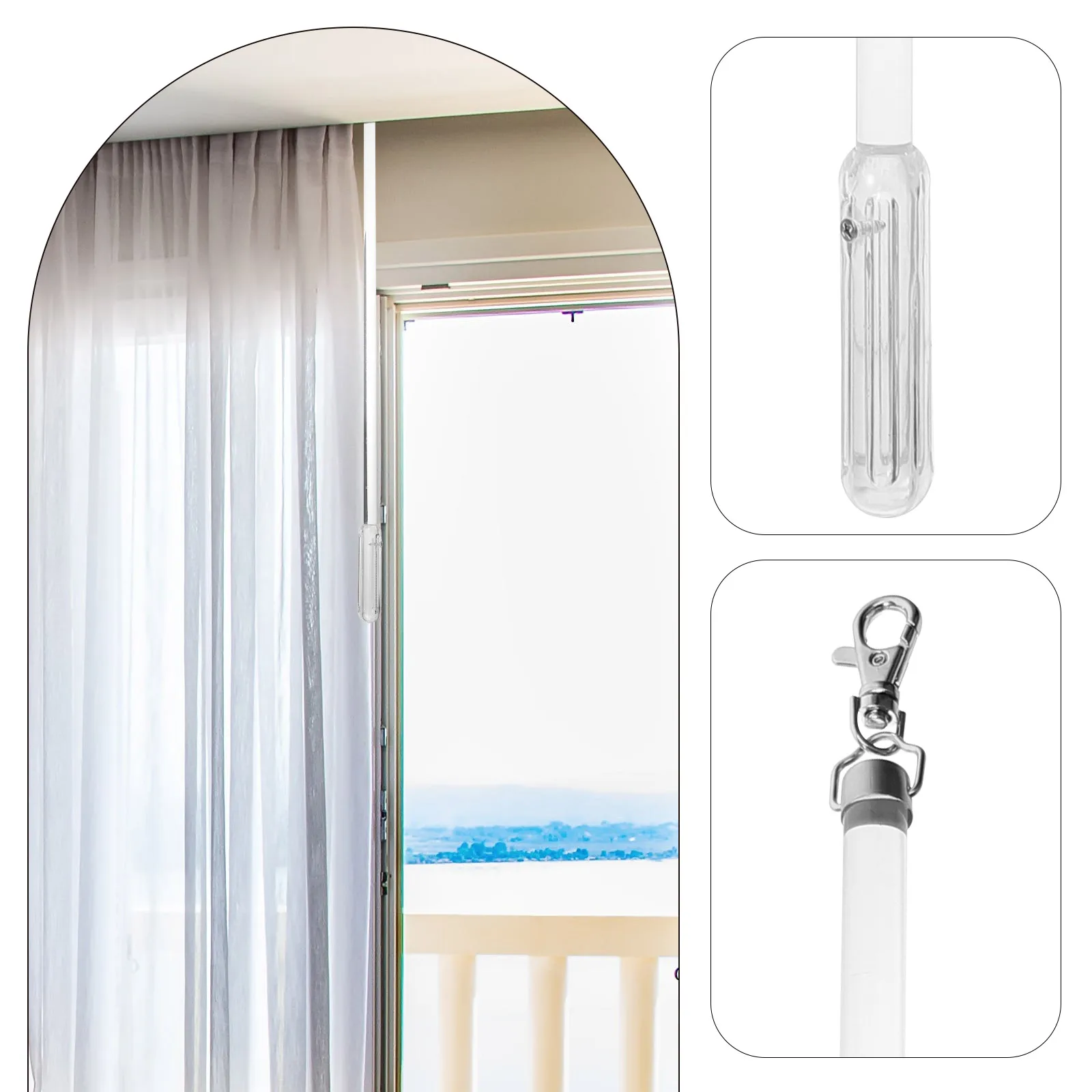 

Reliable Curtain Pull Wand Strong Drapery Pull Rod Effortless Window Handling Tool