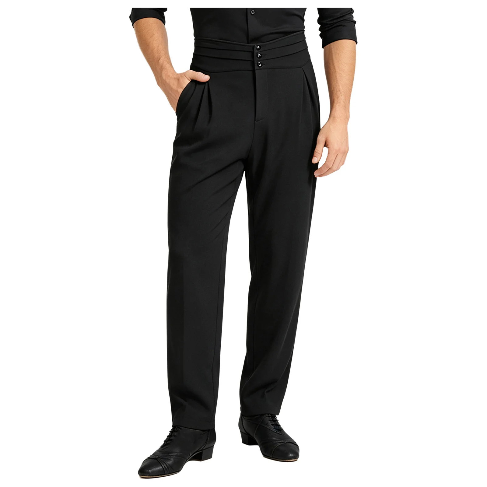 Pantalones de Baile Latino Profesionales para Hombre, Pantalones de Satén para Baile de Salón, Salsa, Tango, Rumba, Samba, Cha Cha, Pantalones para Actuaciones Latinas