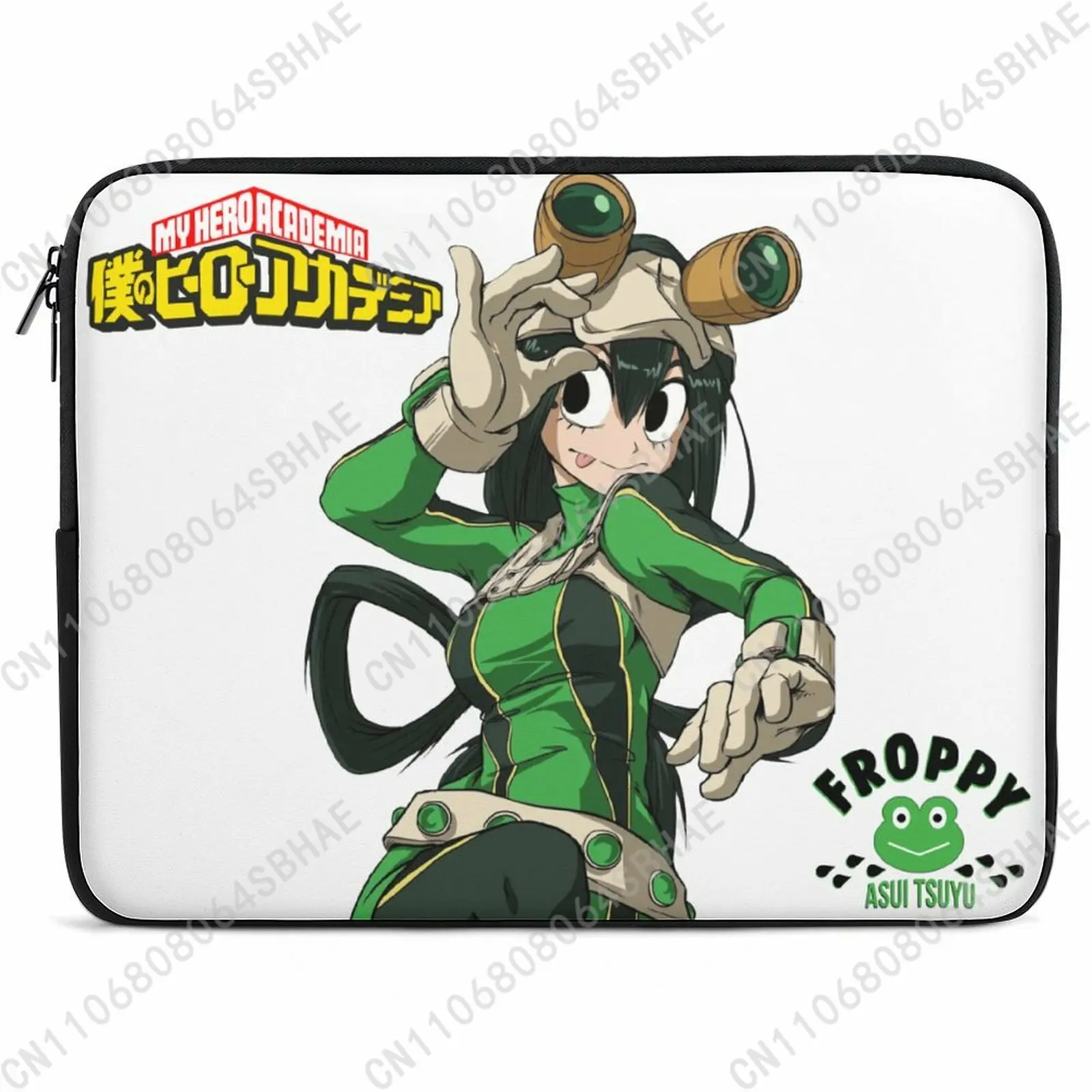 

My Hero Academia Asui Tsuyu No Handle Laptop Case Suitable Multiinch Inch Slim Personalized Pattern Neoprene Bag School Students