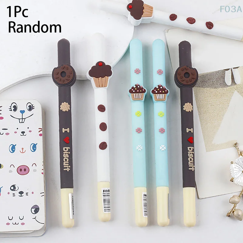 

Cute Chocolate Biscuit Gel Pen Kawaii Novelty Creative Choclate Sweet Cake Lovely Funny Donuts Ballpoint Pen School Stationery