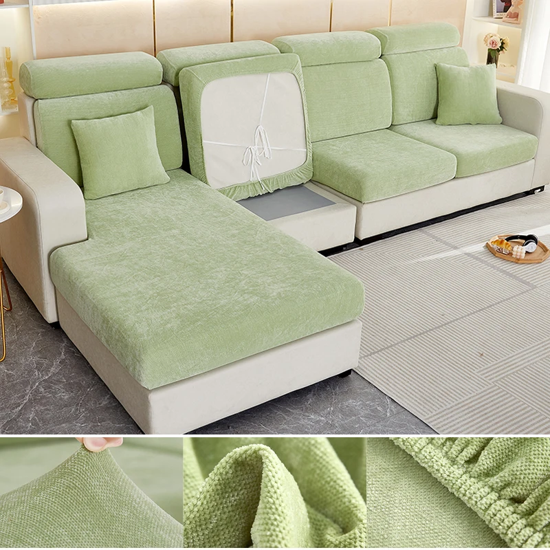 Super Stretch Individual Seat Cushion Covers Sofa Covers Couch Cushion Covers Slipcovers Featuring Thick chenill Textured Twill