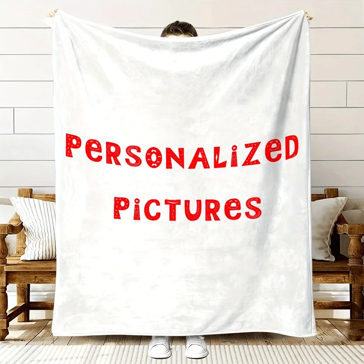 1 Stück personalisierte Flanelldecke mit eigenem Foto, Fleece-Decke aus Ihrem Bild, Sofadecke, Weihnachten