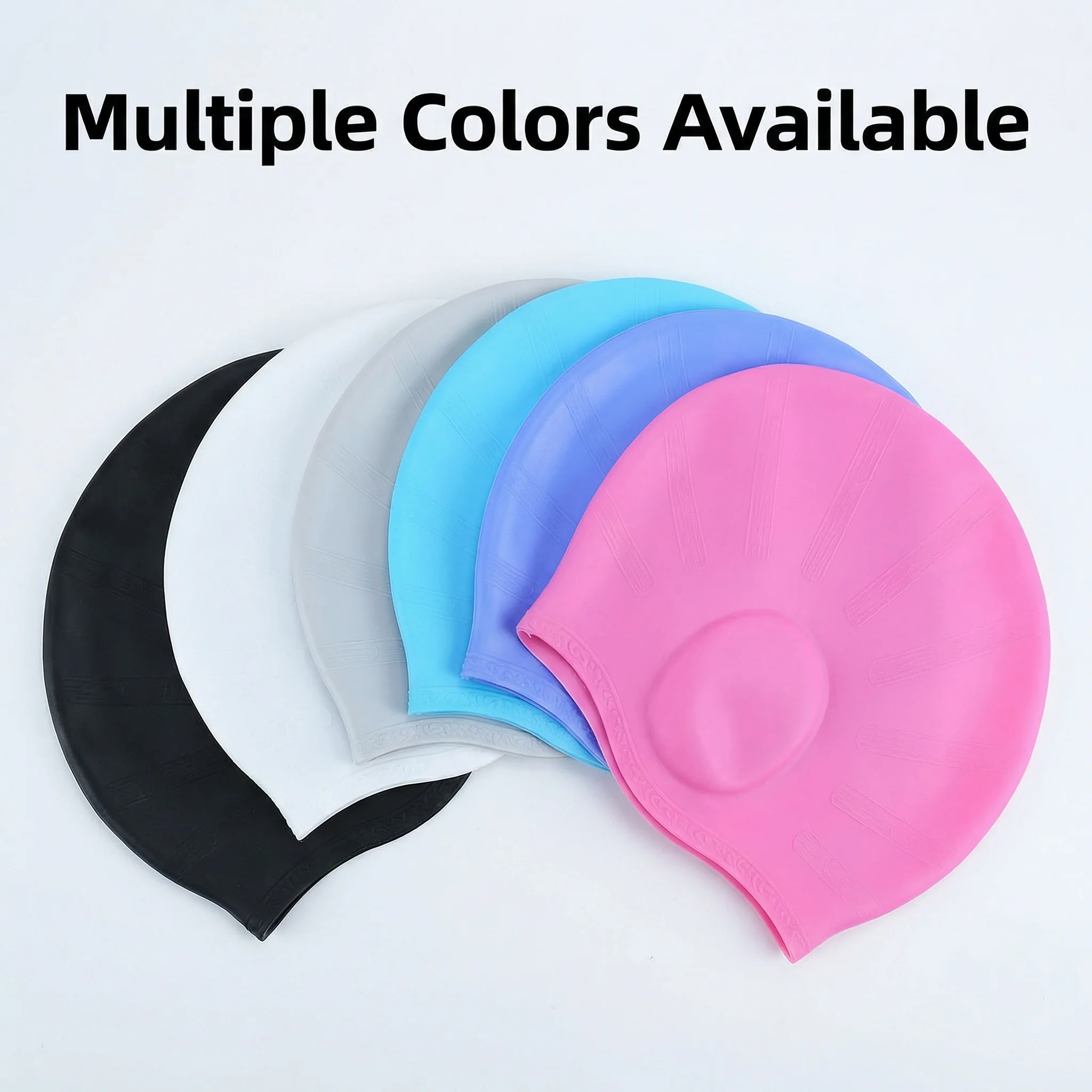 

1PC Adults Waterproof Swimming Cap - High Elasticity, Ears Protection, Silicone Diving Cap for Enhanced Comfort and Durability