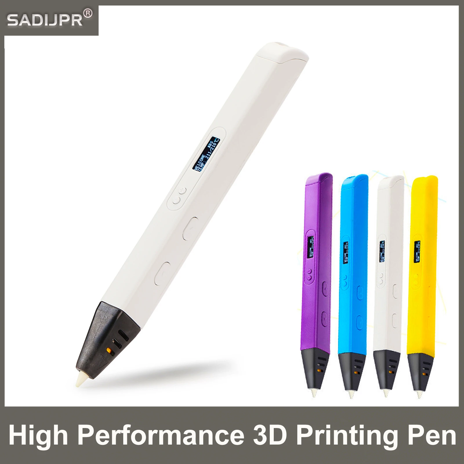 Hot Selling 3D Pen Scribble Pen OLED Display 3D Printing Pen With PLA Filament For Doodling Making Christmas Presents Gifts