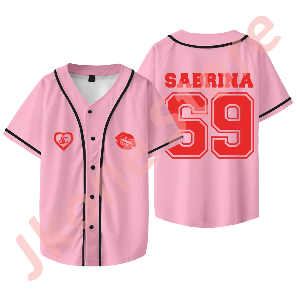 Sabrina Carpenter 69 Logo Jersey Tee Short n' Sweet Tour Merch Baseball Jacket Women Men Fashion Short Sleeve