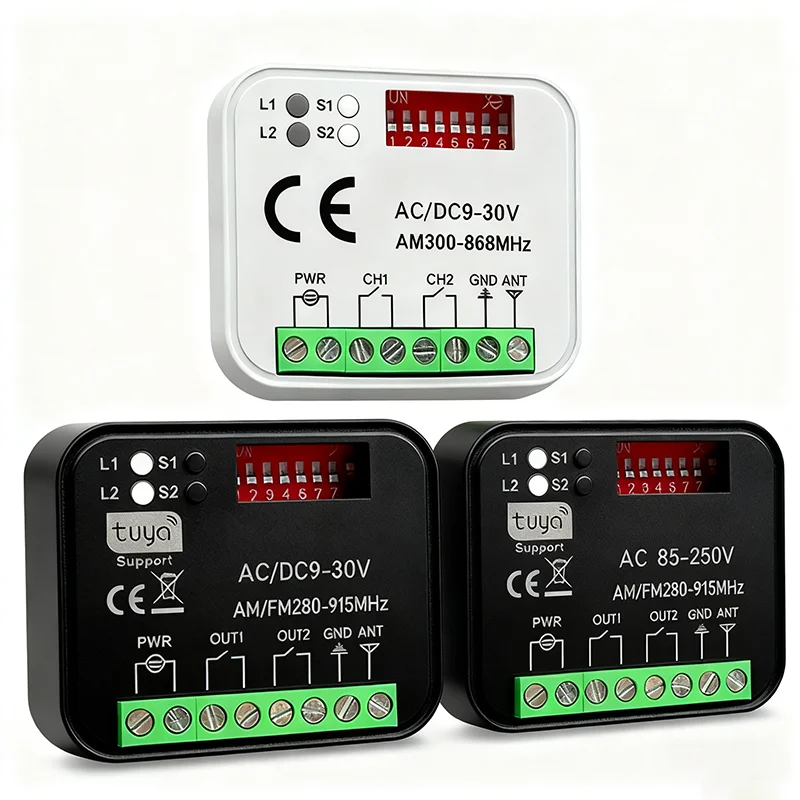 RX-MULTI Receiver Tuya WiFi Smart Switch Universal Garage Door Gate Remote Control Receiver 300-868MHz 9-30V 85-250V Controller