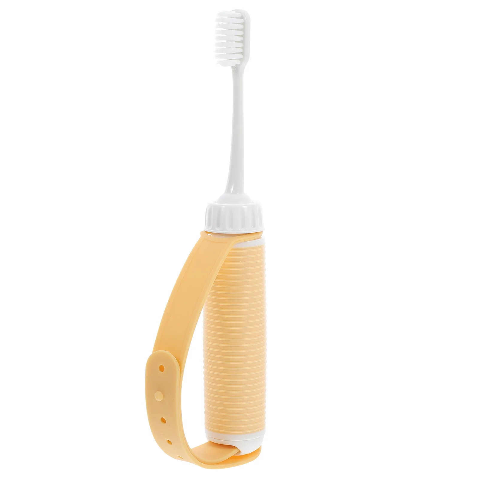 Portable Compact Elderly Toothbrush Yellow Soft Silicone Travel Size Bathroom Assist Devices Daily Oral Cleaning