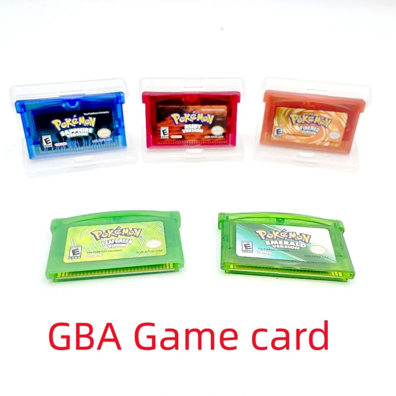 

GBA Game 32-Bit Video GamePokemon Series Cartridge Console Card Ruby FireRed Sapphire Emerald LeafGreen USA Version for GBA NDS