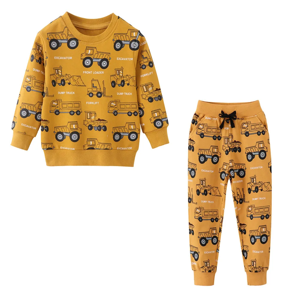 New Arrival Rockets Printed Boys 2-Piece Sets Sweatshirts And Sweatpants Outfit Kids' Autumn Spring Clothing Children's Clothes