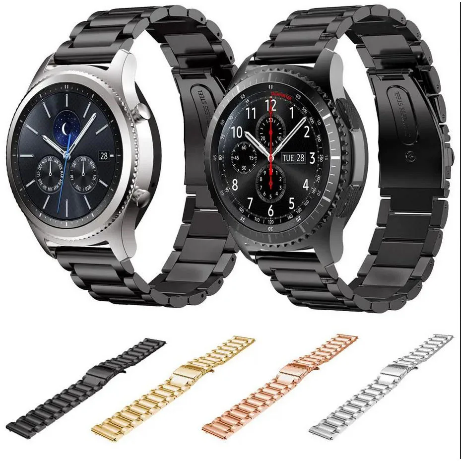 18 20 22 24 mm Voll-Edelstahl-Armband für SAMSUNG GEAR S3 S2 Classic Straps Galaxy Watch 42 46 mm Huawei Watch 2 Pro/GT