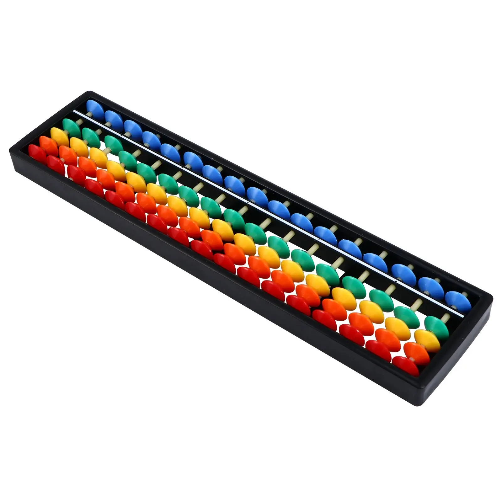 Colorful Plastic Abacus 17 Digits Rods 5 Beads Kids Tools Arithmetic Toy Brain Development Math Learning Educational Tool