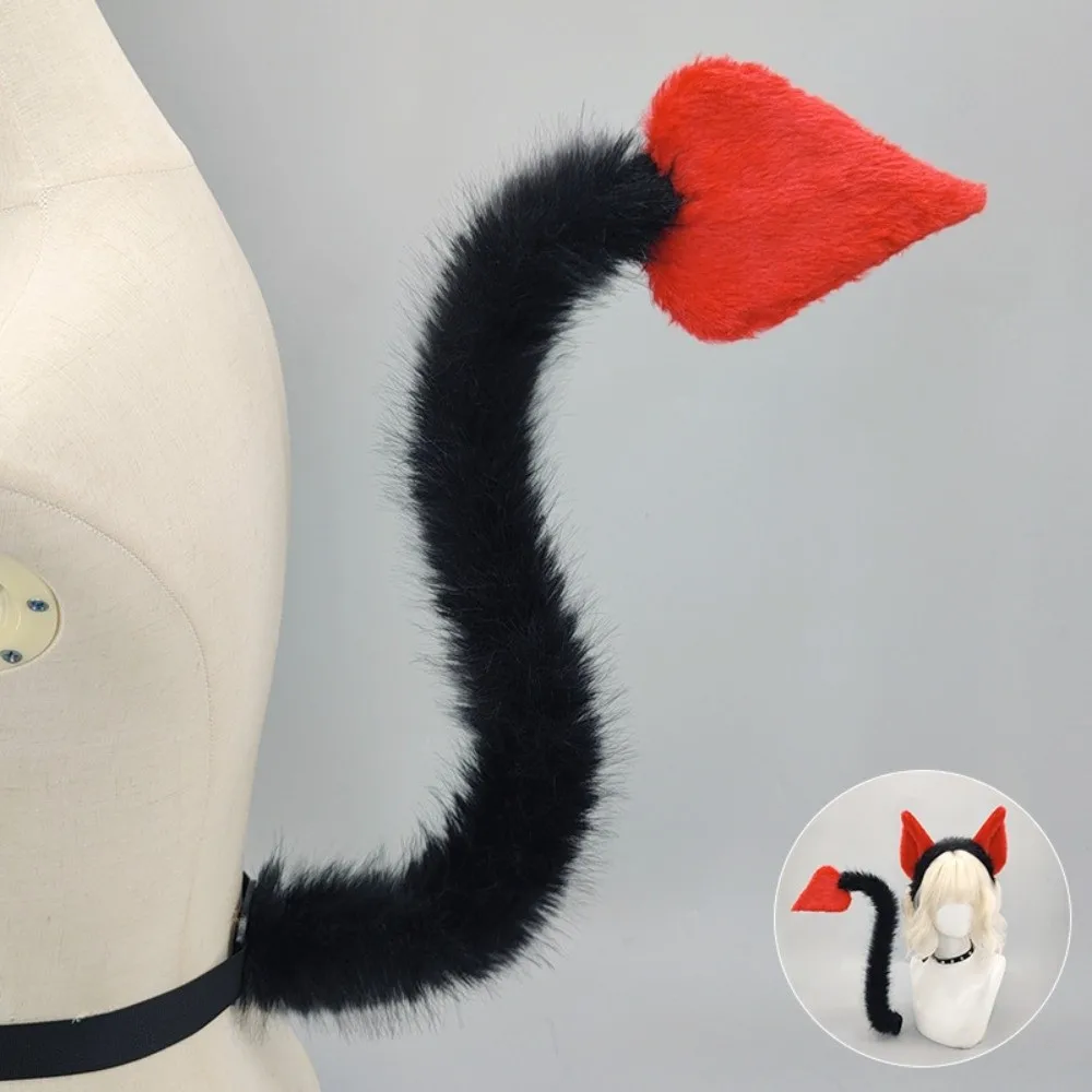 Casual Bentable Halloween Costume Cosplay Props Furry DIY Cat Ears with Belt 3D Devil's Sweetheart Tail Hallowmas