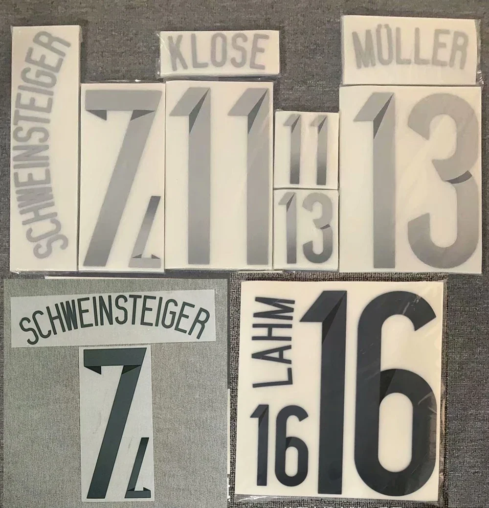 Super A 2014 World home away ozil klose schweinsteiger Muller lahm gotze kroos number font print, Hot stamping patches badges