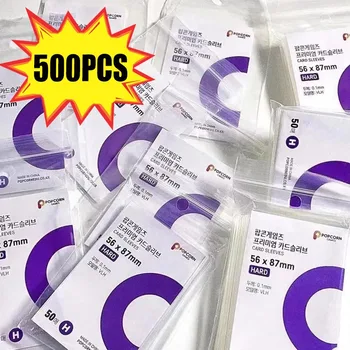 1-500 sztuk Kpop etui na karty fotograficzne przezroczyste Idol karty rękawy ochronne gra karty do pokera wodoodporny ochraniacz gra planszowa rękawy na karty