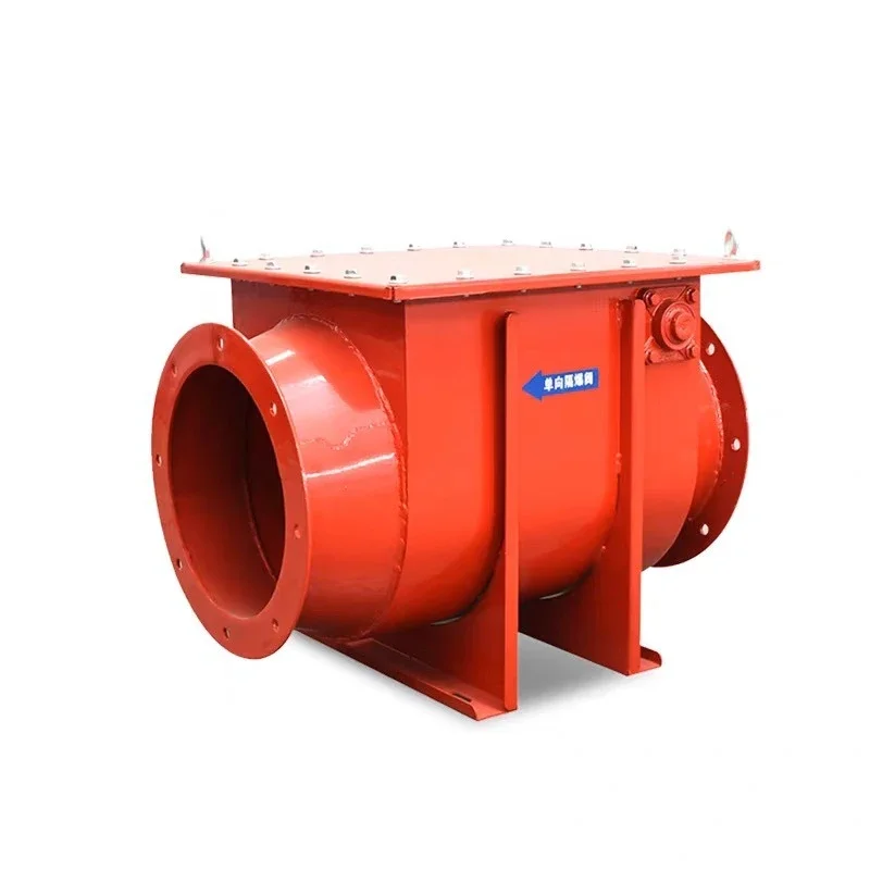 Self-locking one-way explosion-proof valve, wood dust flameless vent, explosion-proof dust removal pipeline blocker device