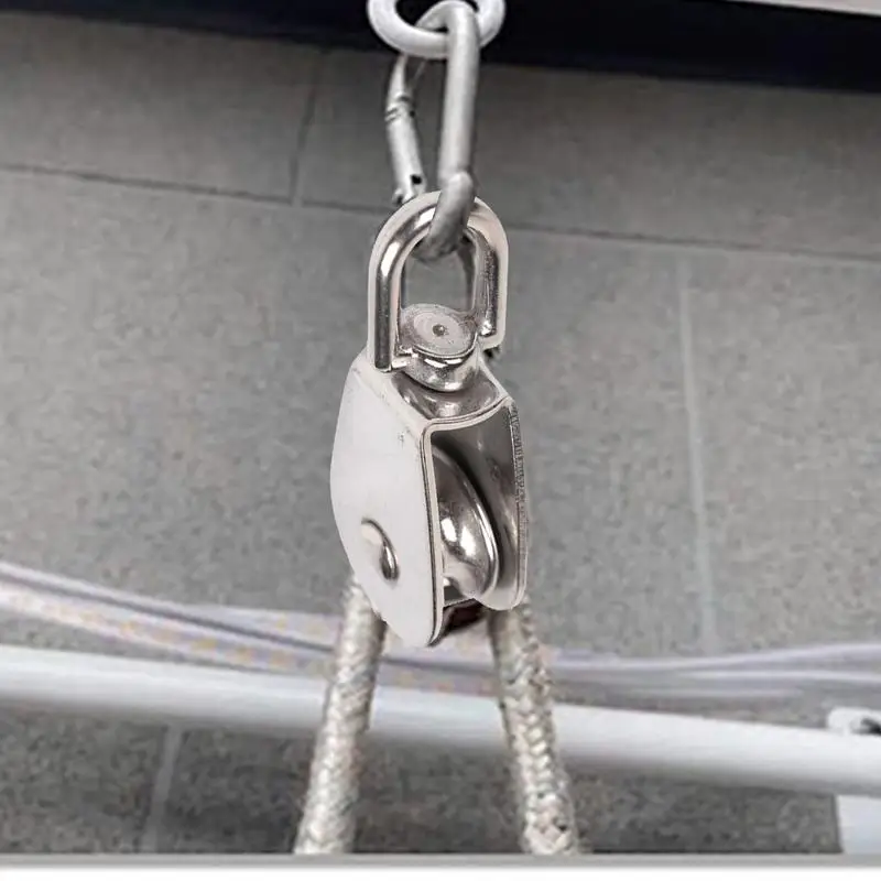 Rope Pulley System Wire Rope Crane Pulley Stainless Steel Pulley Blocks M15/M50 Rust-Proof Lifting Single Pulley For Clothesline