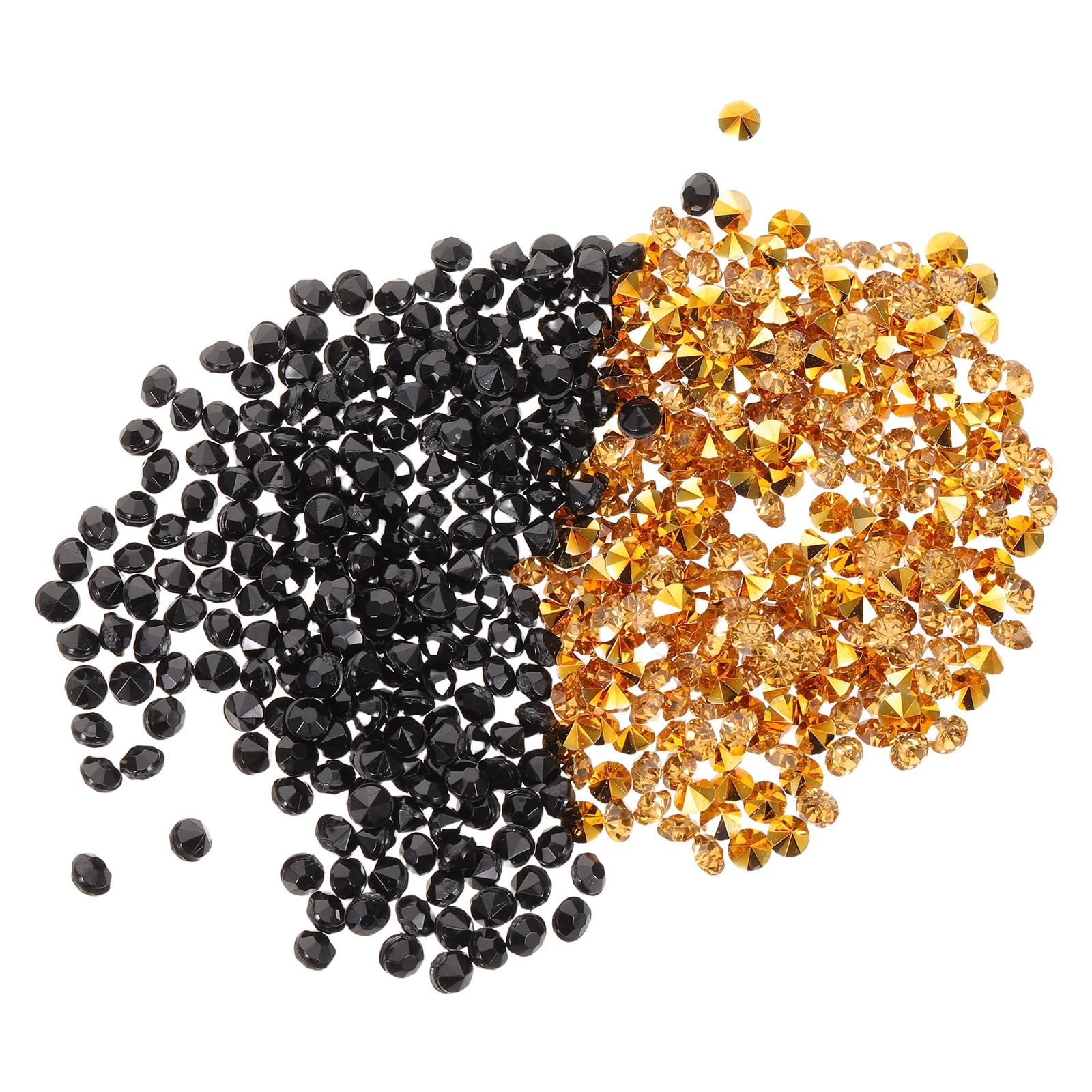 

2Pack Acrylic Gems Gold Black Shiny Rhinestones for Crafts Shoes Clothes Embellishment Makeup Art DIY Projects Wedding Party