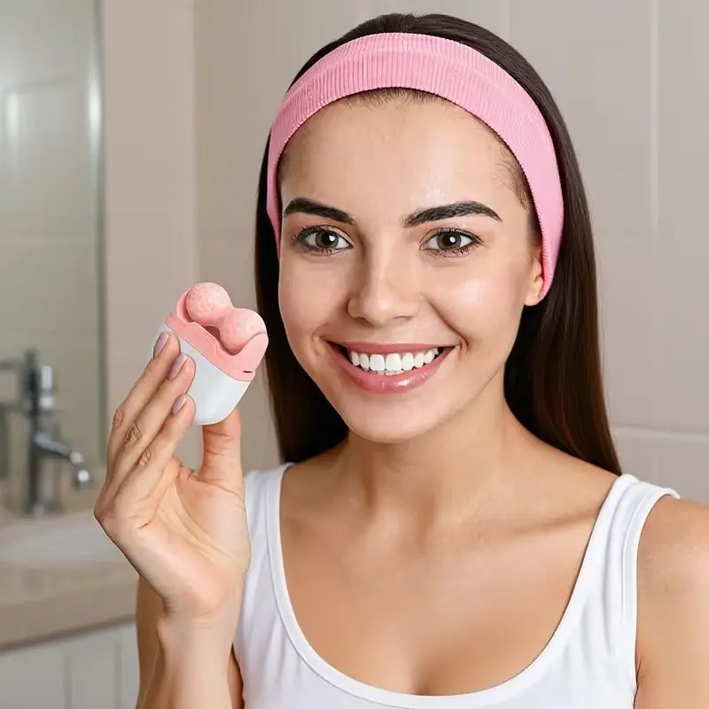 أسطوانة تدليك باردة للوجه 2 في 1 أسطوانة ثلج لتخفيف آلام العين والعناية بالبشرة وتخفيف الآلام أداة العناية بالمكياج