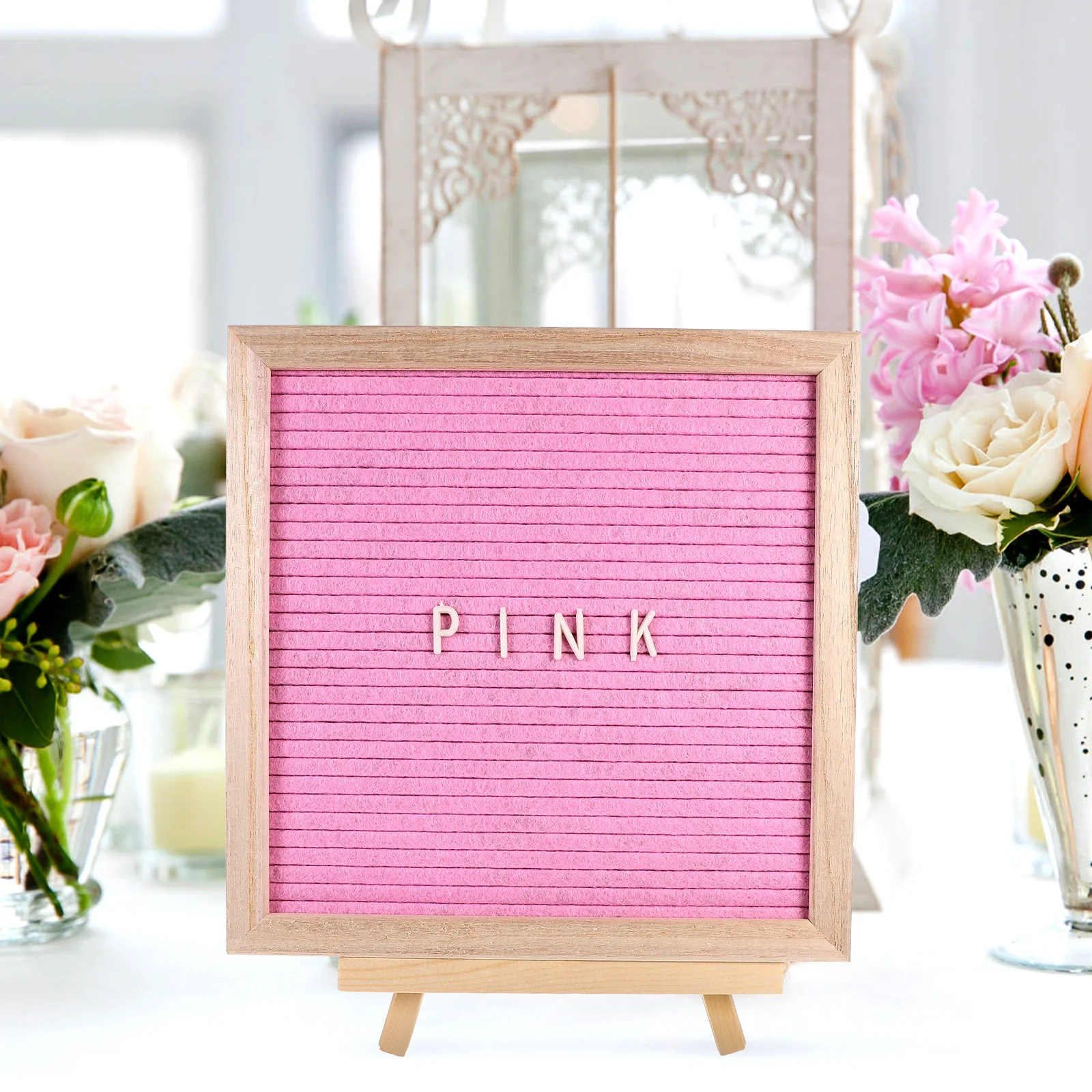 مجموعة واحدة من لوحة أحرف اللباد بإطار خشبي عملي لمختلف المناسبات بما في ذلك لوحة رسائل اللباد الذكرى السنوية لعيد الميلاد