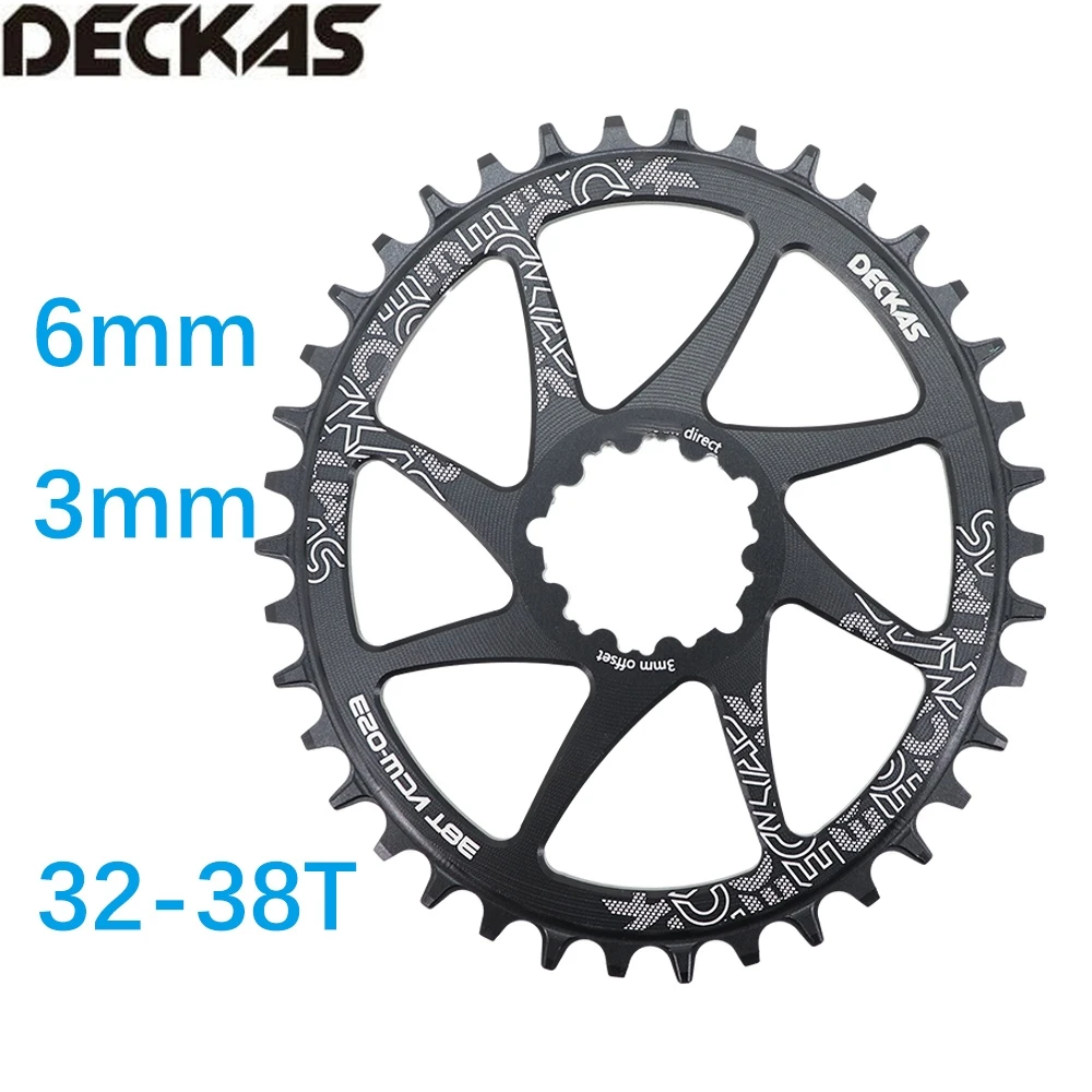 Deckas Oval Chainring 3mm 6mm Offset Direct Mount for Sram XX1 Eagle X01 X1 X0 X9 32T 34T 36 38 MTB Road Bike 6 mm