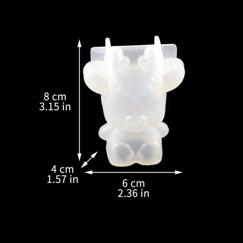 3d geométrico silicone unicórnio gato veado urso molde sabão vela fazer argila gesso resina artesanato molde decoração do bolo ferramenta de cozimento