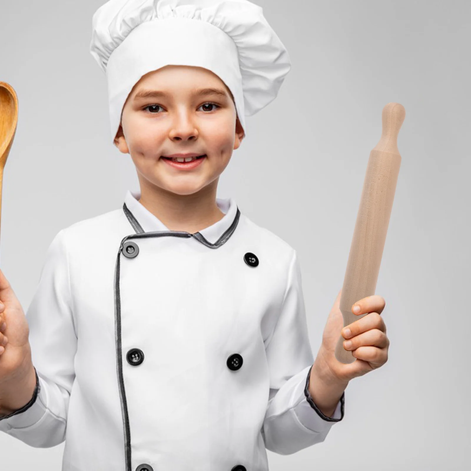 

4pcs Mini Wooden Non-Stick Dough Small Roller Pin Roller For Baking Pretend Kitchen Pastry Craft Clay Tool