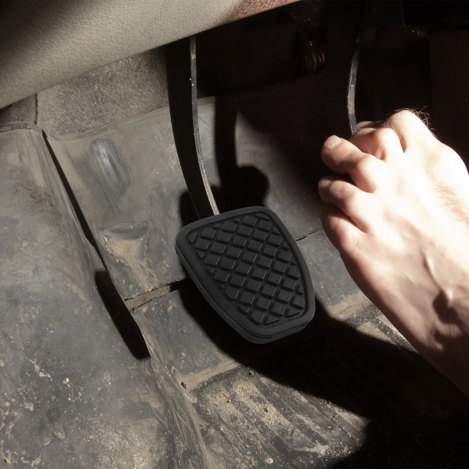 

2 Pcs Car Brake Pedal Pads Clutch Replacement Stop Black Interior Accessories Cover