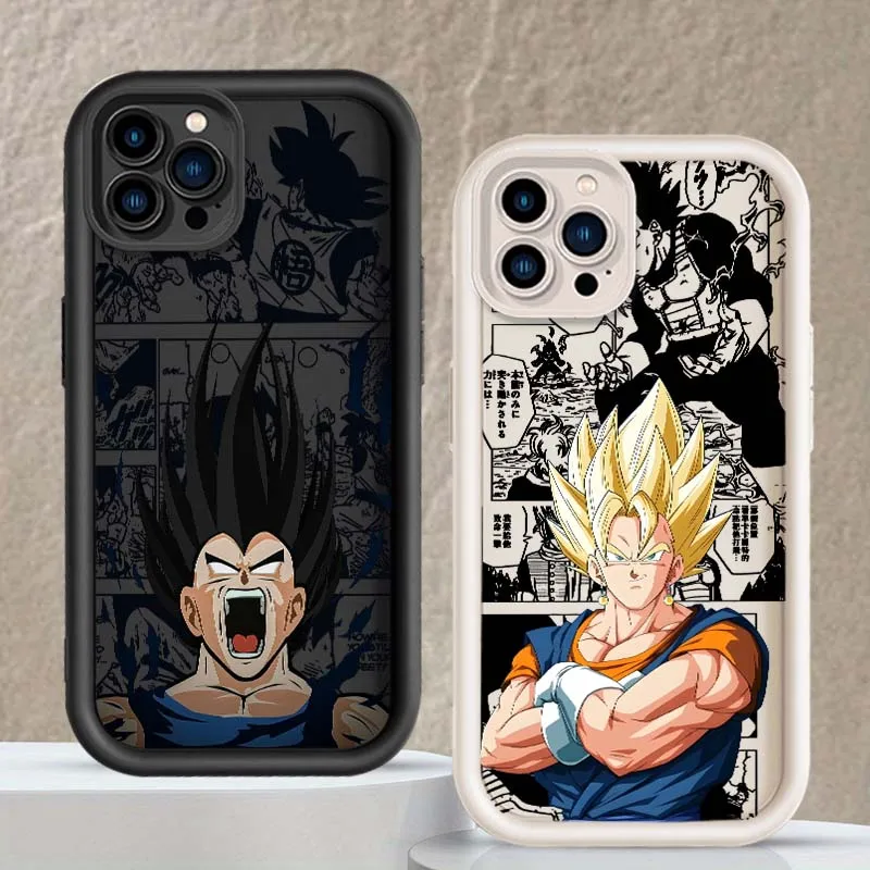 D-Dragon Ball Anime Saiyan Para Apple iPhone 17 16 15 14 13 12 11 Plus Pro Max Olho Escada Capa de telefone