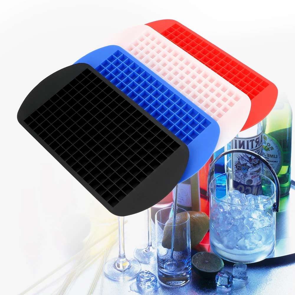 

Small Square Ice Maker 160 Ice Tray Easy To Clean Kitchen Tools Silicone Ice Cube Mold Ice Cream Tool