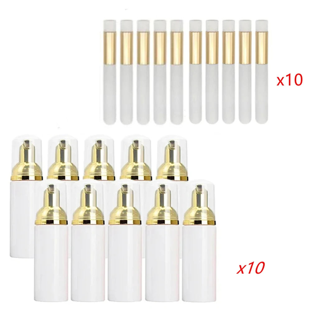 20 Stks/set 60Ml Lege Fles Wimper Shampoo Zorg Make-Up Tool Reizen Schuim Dispenser Fles Plastic Reiniger Zeep Verzorging