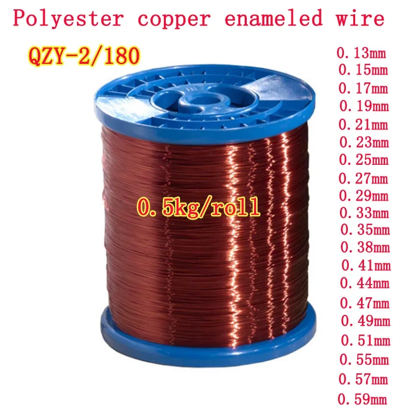 

QZY-2/180 polyester imine enameled wire 180 degree high-temperature wire enameled copper coil copper wire 500g