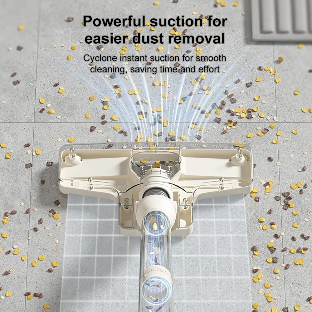 Беспроводная комбинация для пылесоса и мытья полов с многорежимной очисткой 90° °   Вращающаяся щетка для глубокой очистки, обеспечивающая легку домашнюю чистоту