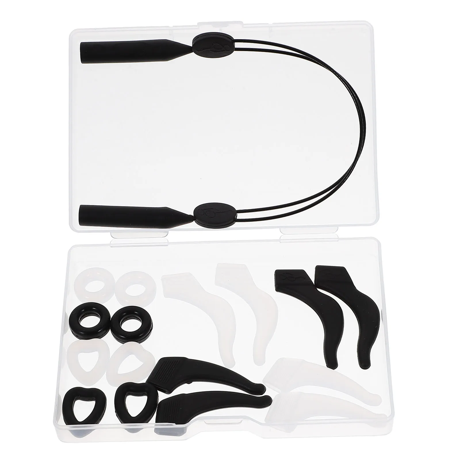 17pcs Glasses Rope Anti Slip Cover Silicone Ear Grips Sports Cushions Accessories Eyeglass Temple Tips Glass Retainers Myopia