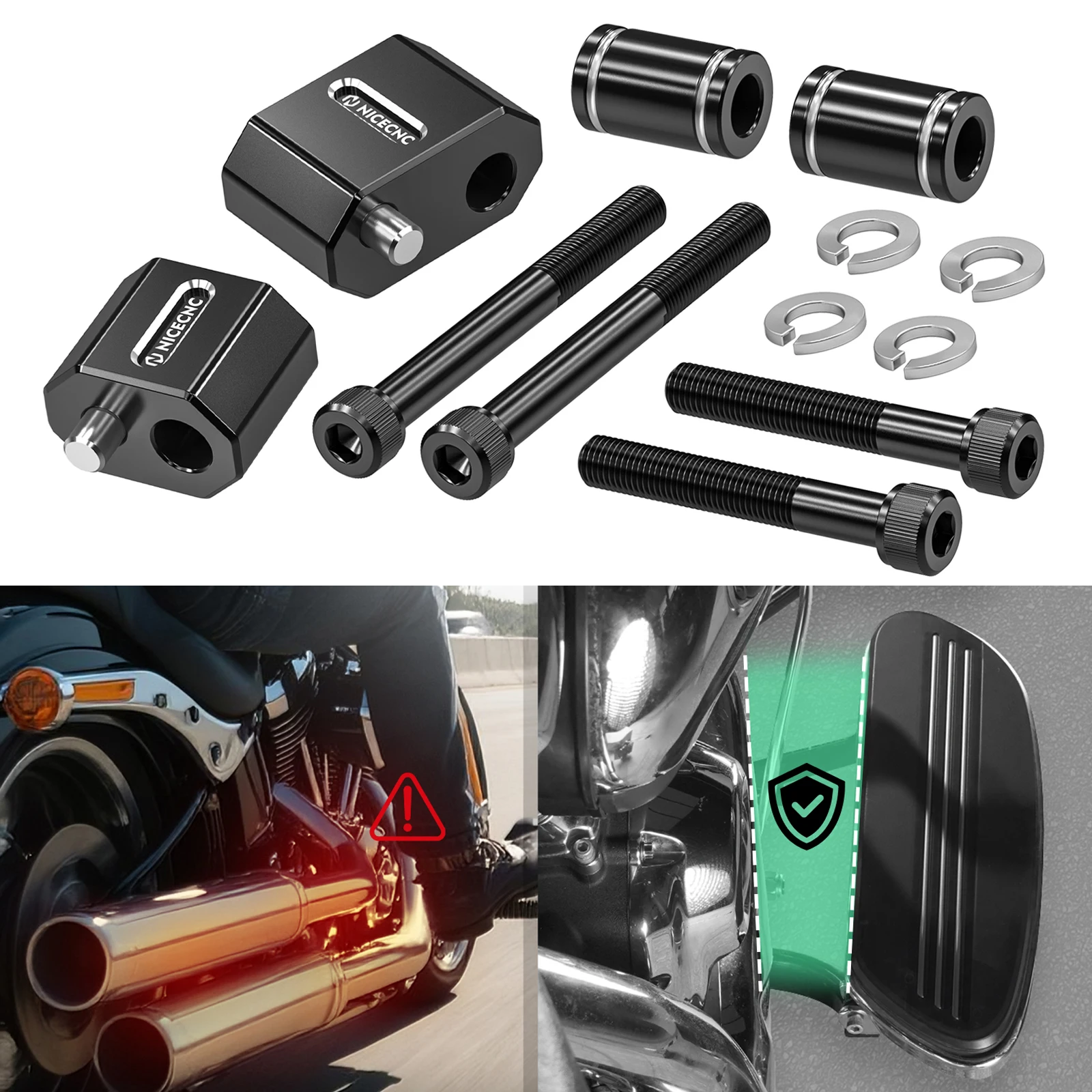 

Motorcycle Driver Floorboard Extender Kit for Harley Road King/Special FLHR FLHRC Street Glide/ST FLHX FLHXS Road Glide FLTRX/XS