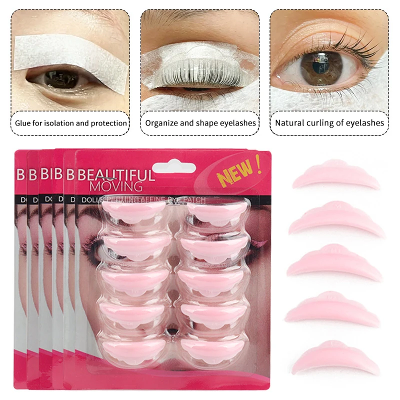 5 Pairs Silicone Protection Eyelash Pad Eyelashes Extension Eye Pads Reusable Lashes Lifting Curler Shield Patch Makeup Tool