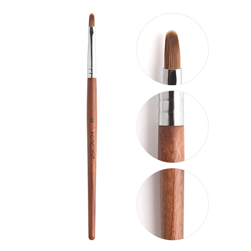 Kolinsky الاكريليك مسمار فرشاة فنية مقبض الخشب مسمار الفن المنك فرشاة جل منشئ أدوات الأظافر فرشاة مانيكير أدوات الرسم حجم 2-4