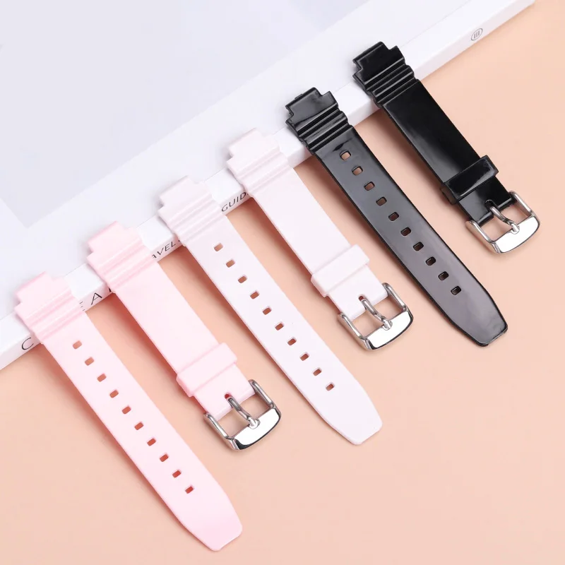 For Casio LRW250 Bracelet Sports Student Electronic Watch LRW-250 Simple Soft Silicone Strap LRW 250 Unisex Watch Band pink