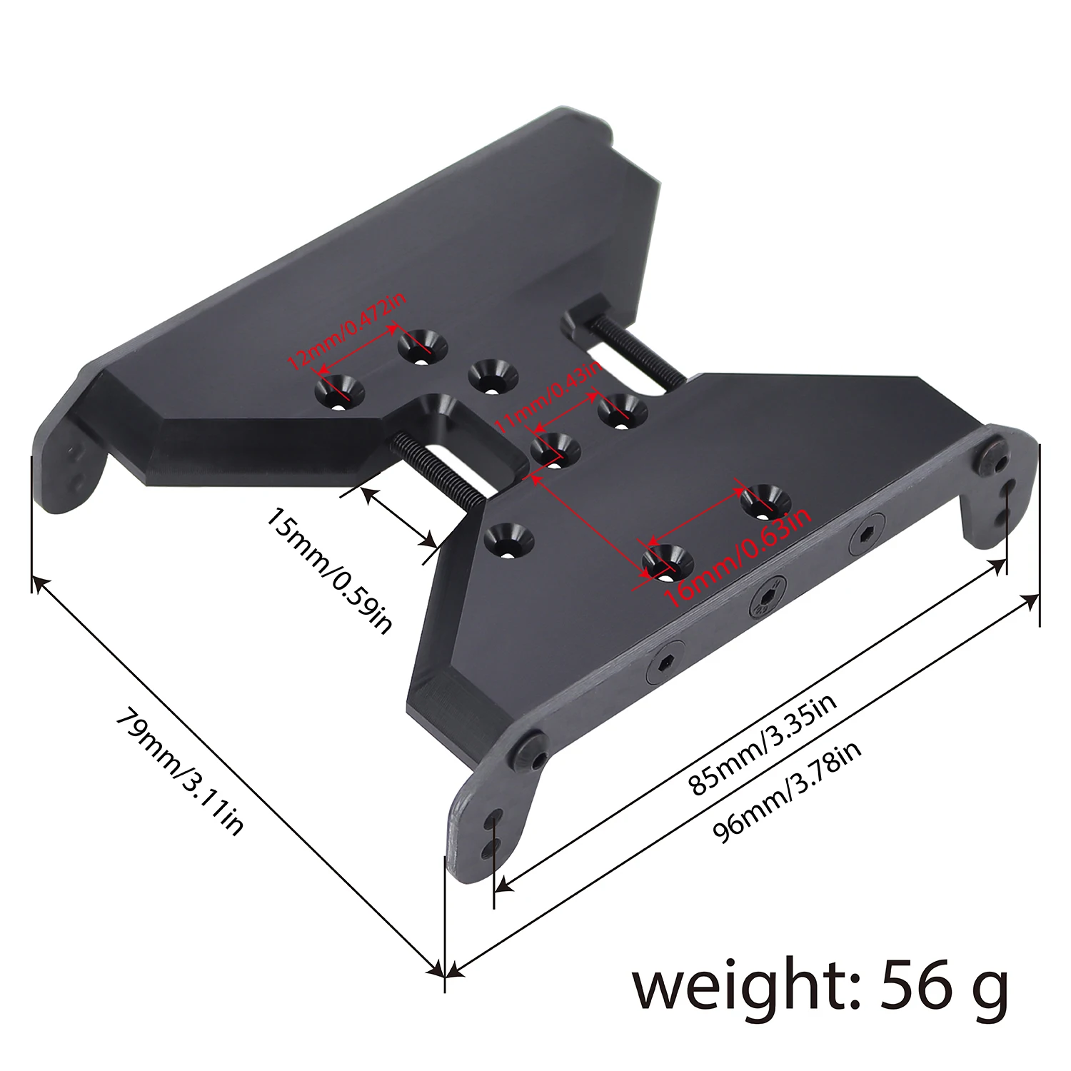POM Chassis Skid Plate Carbon Fiber Transmission Plate For 1/10 RC Crawler Axial Scx10 II III Capra 1.9 UTB Upgrade Parts