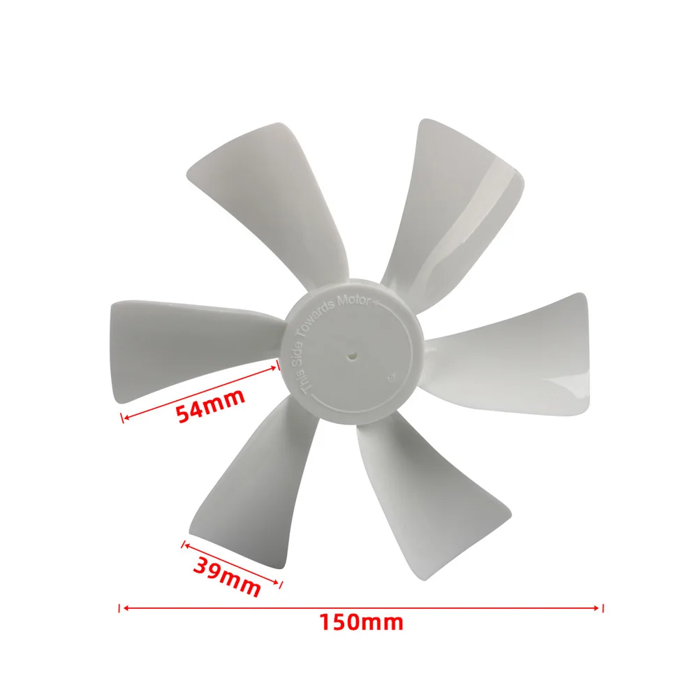 6 Inch RV Vent Fan Blade D-Bore Replacement RV Bathroom Camper Vent Fan For Any 12 Volt Motor With 0.094-Inch D-Shaped Shaft