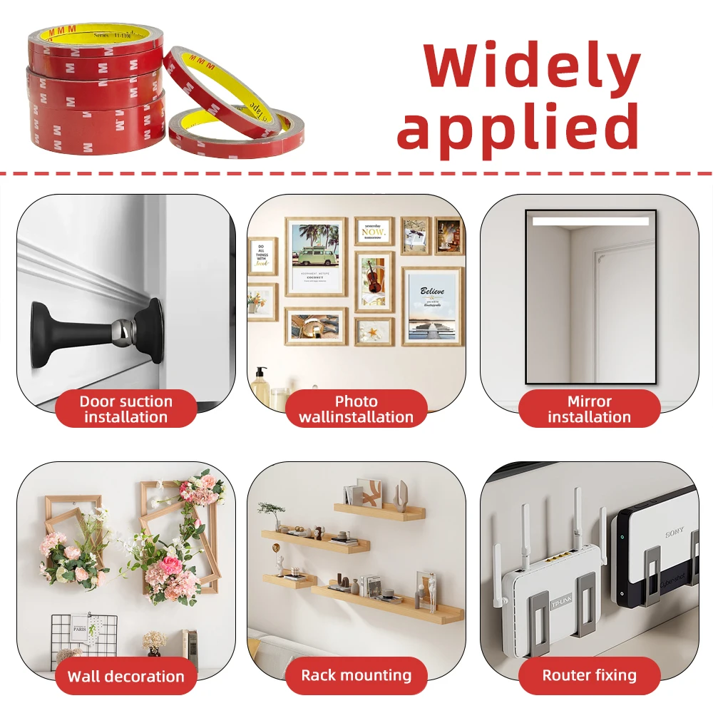 شريط لاصق قوي مزدوج الجوانب بطول 300 سم من الأكريليك للسيارة والمنزل ودرجة حرارة عالية