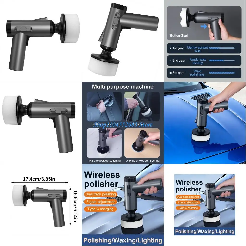 

Y6GD Тихая полировальная машина для автомобиля, уровень шума 60 дБ, термостойкий полировщик автомобиля из АБС-пластика