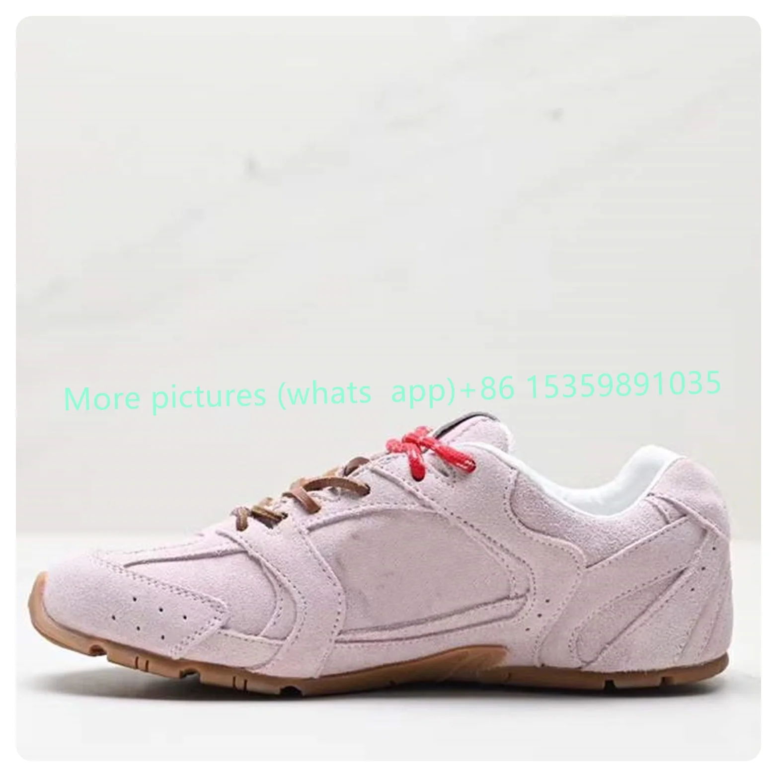 

Pink Flat Lace-up Canvas Shoes Height Increasing Thick Surface Roughening Casual Fashion Street Fashion Women Shoes New Arrivals